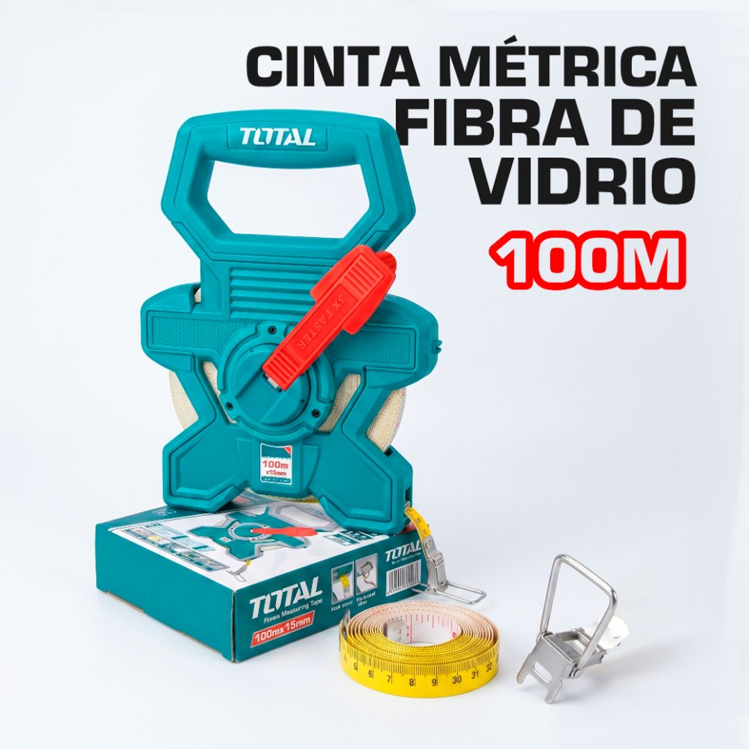 CINTA METRICA FIBRA DE VIDRIO 100 MTS x 15MM