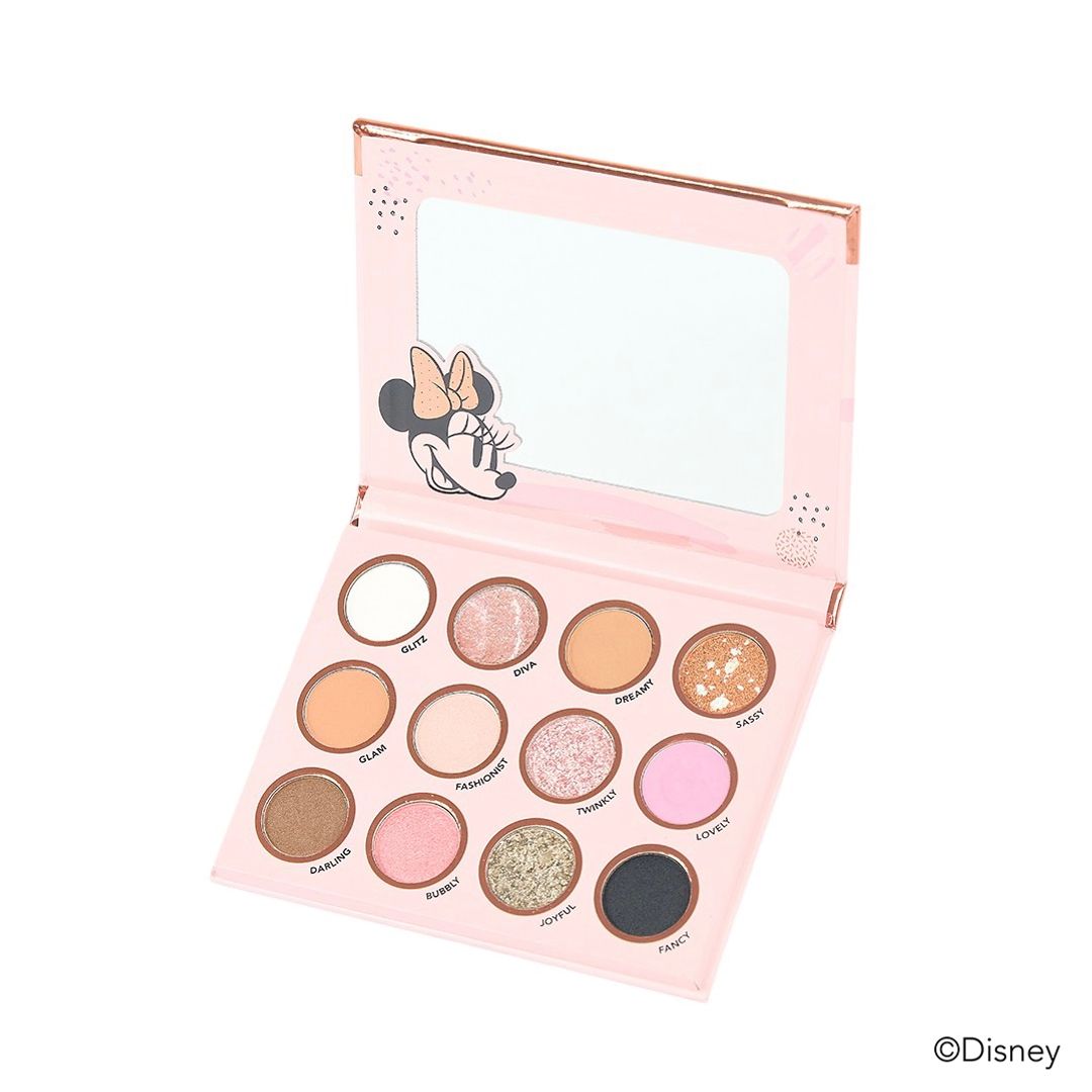 PALETA DE SOMBRAS MINNIE MOUSE 12 TONOS MIIS COSMETICS 