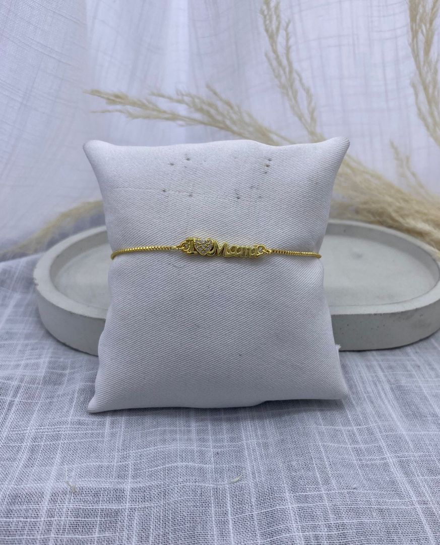 Pulsera, mamá, dorado, covergold 