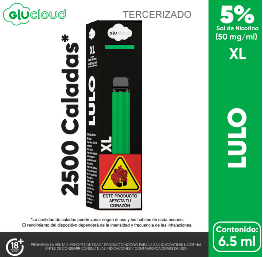 Vape Glucloud Xl Sour Lulo 2500 Puffs