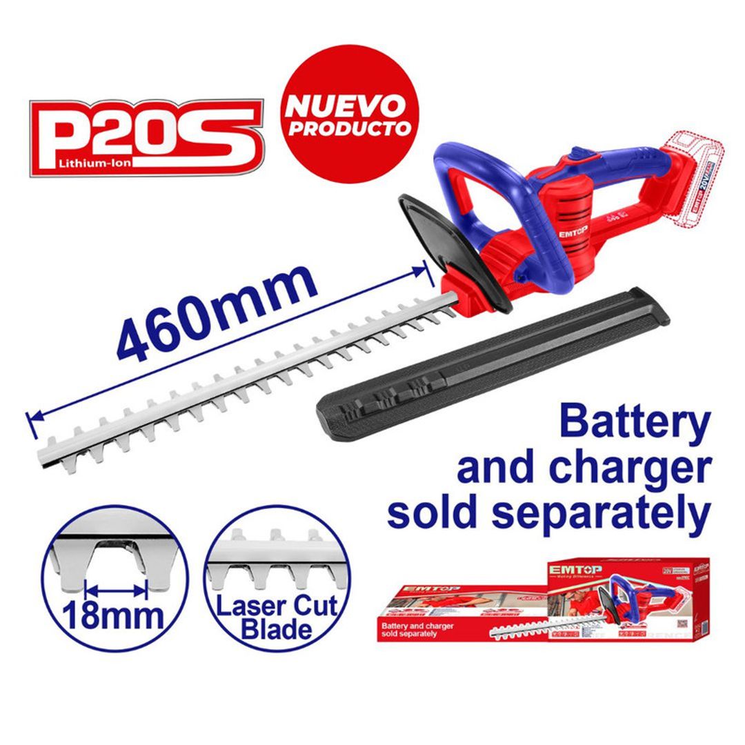 EMTOP CORTASETOS 460MM INALAM 20V NO INCLUYE BATERIA NI CARGADOR SUPER EMTOP