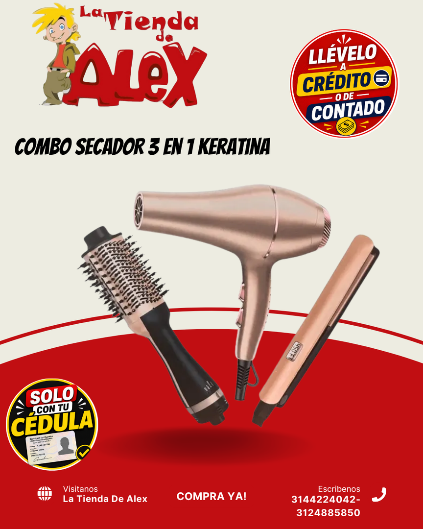 Combo Secador 3 en 1 Keratina
