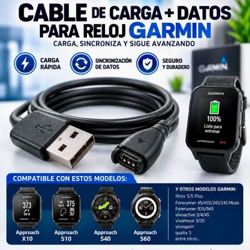 Imagen del producto Cable carga y datos Reloj GARMIN Smartwatch