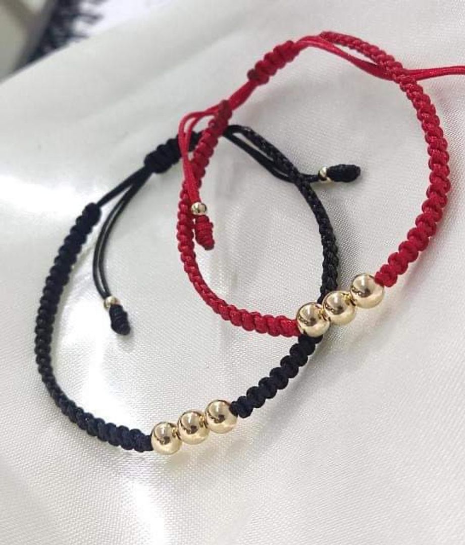 Par balín 4mm tejido macramé