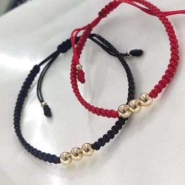 Imagen del producto Par balín 4mm tejido macramé