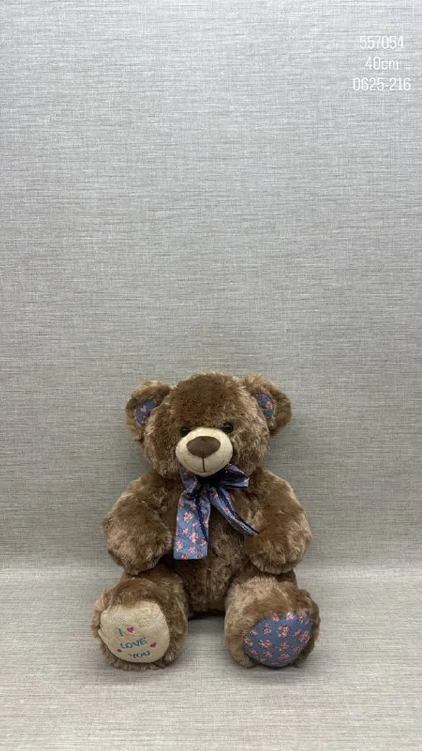 OSO CAFÉ OSCURO CON MOÑO 45 CM