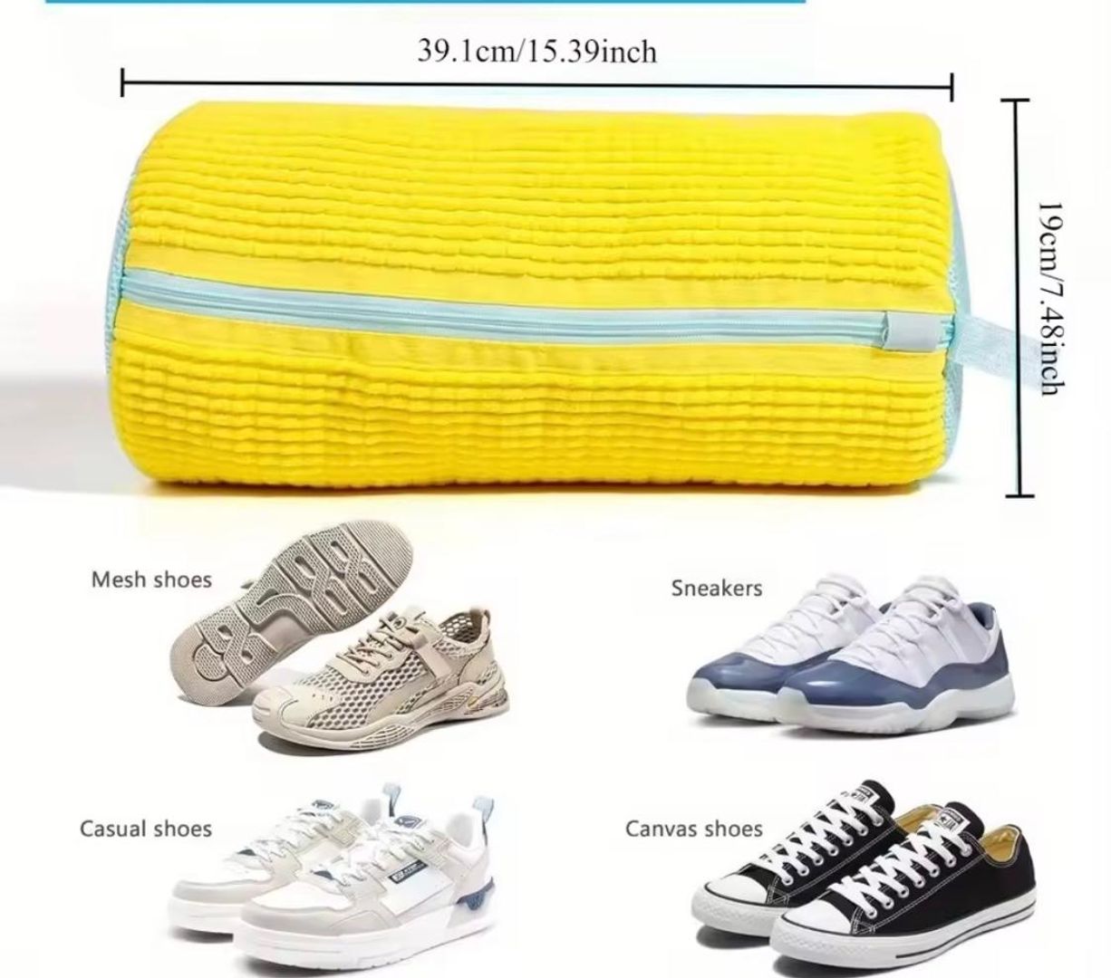 Bolsa de tela de lavandería para zapatos. 