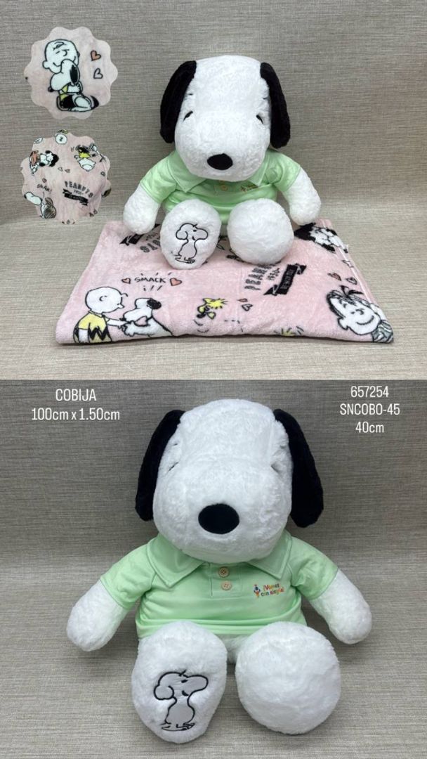 SNOOPY DE 40 CM CON COBIJA