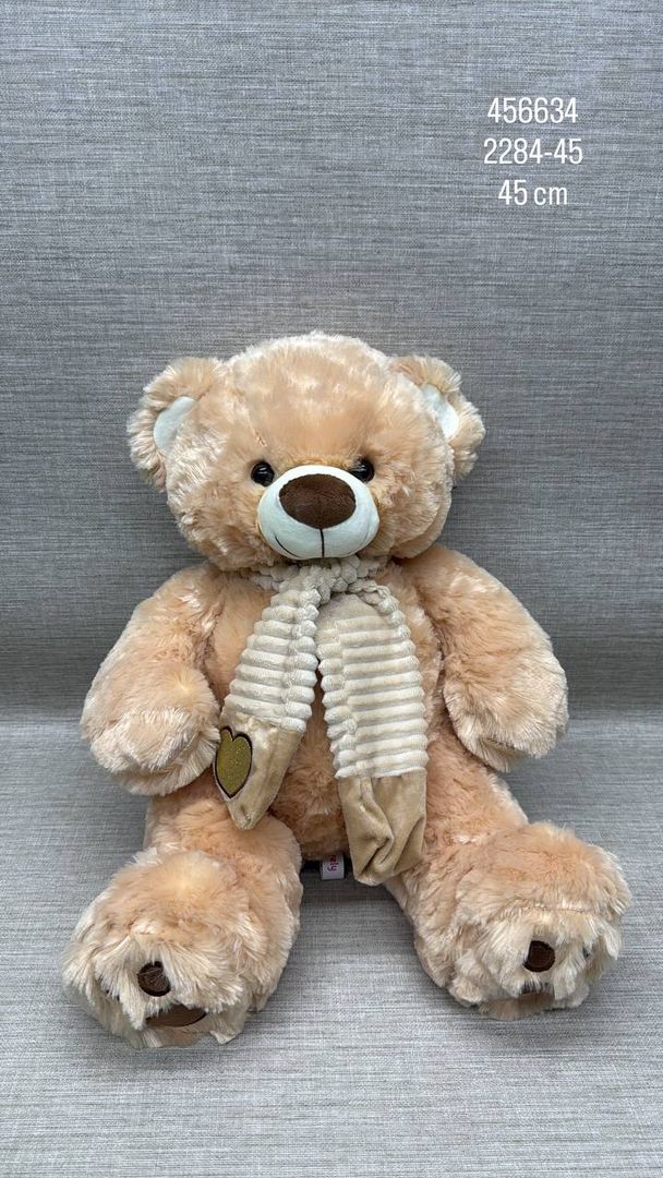 OSO BEIGE CON BUFANDA 45 CM
