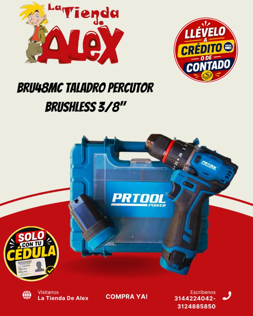 BRU48MC TALADRO PERCUTOR BRUSHLESS 3/8"