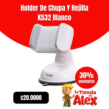 Imagen del producto Holder De Chupa Y Rejilla K532 Blanco