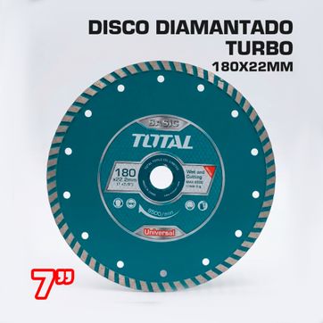 Imagen del producto DISCO DE CORTE TURBO DIAMANTADO 7” 180MM