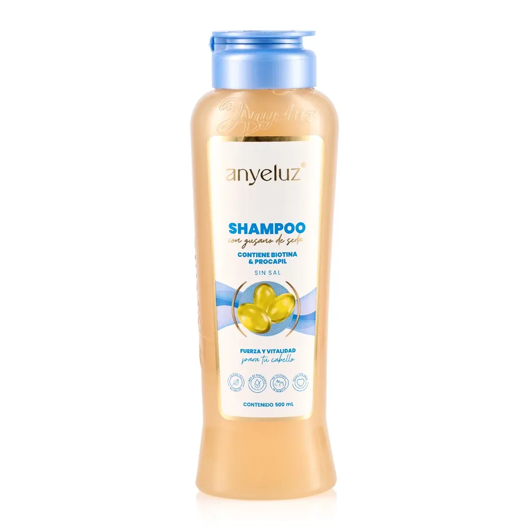 Shampoo con gusano de seda 