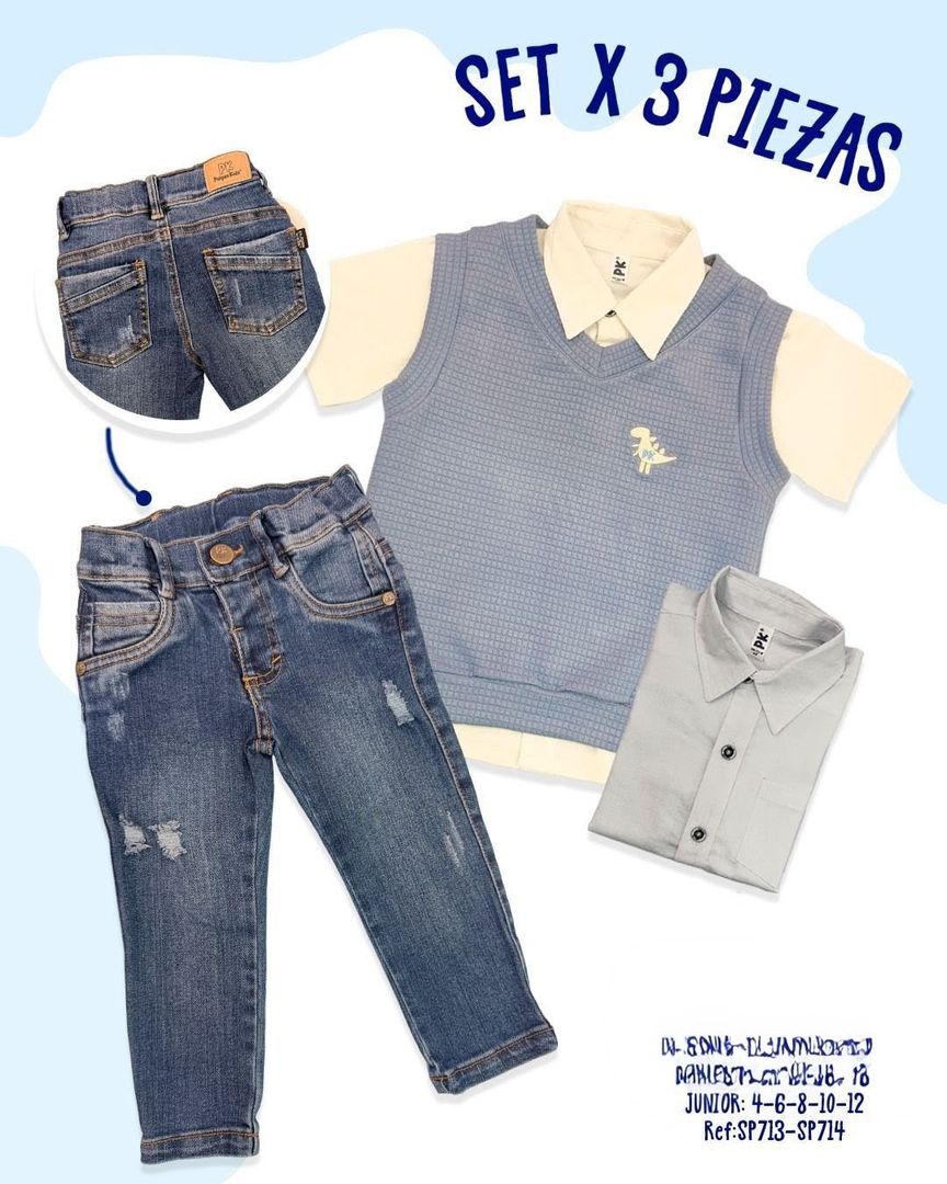 Conjunto tres piezas 