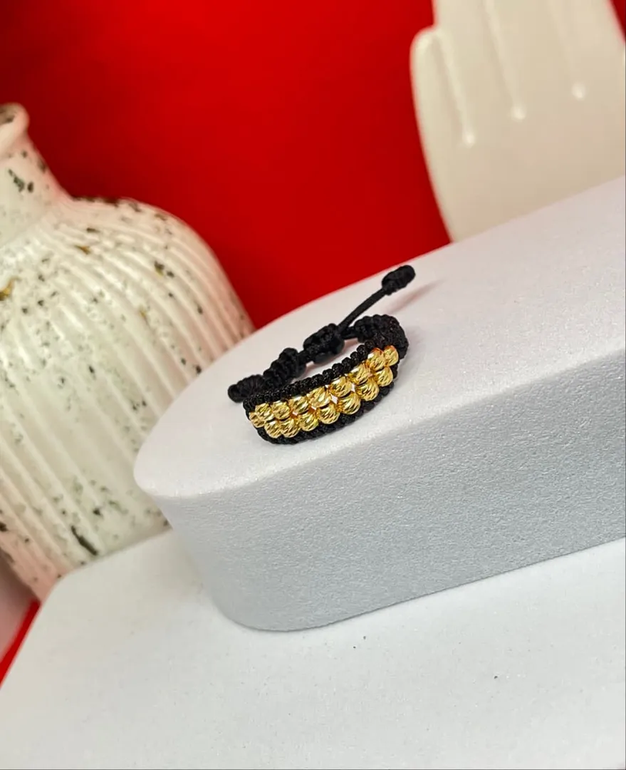 Anillo artesanal balin 3mm doble carril italy