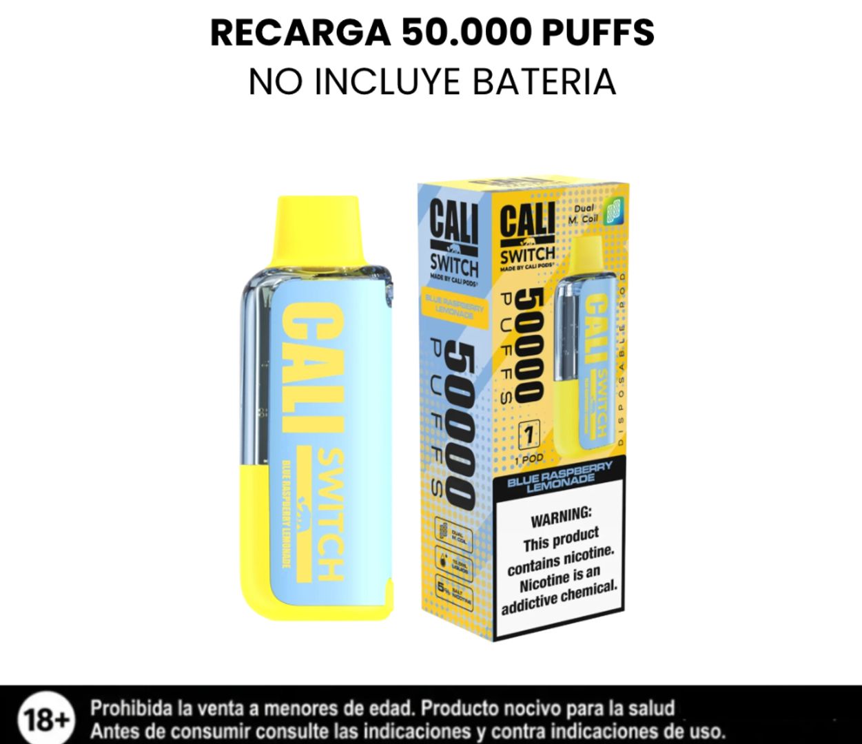 Cali Pod Blue Raspberry Lemonade 50.000 Puffs