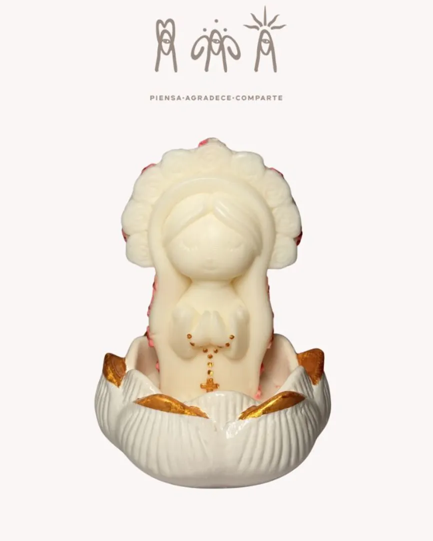 Vela virgen flor de loto
