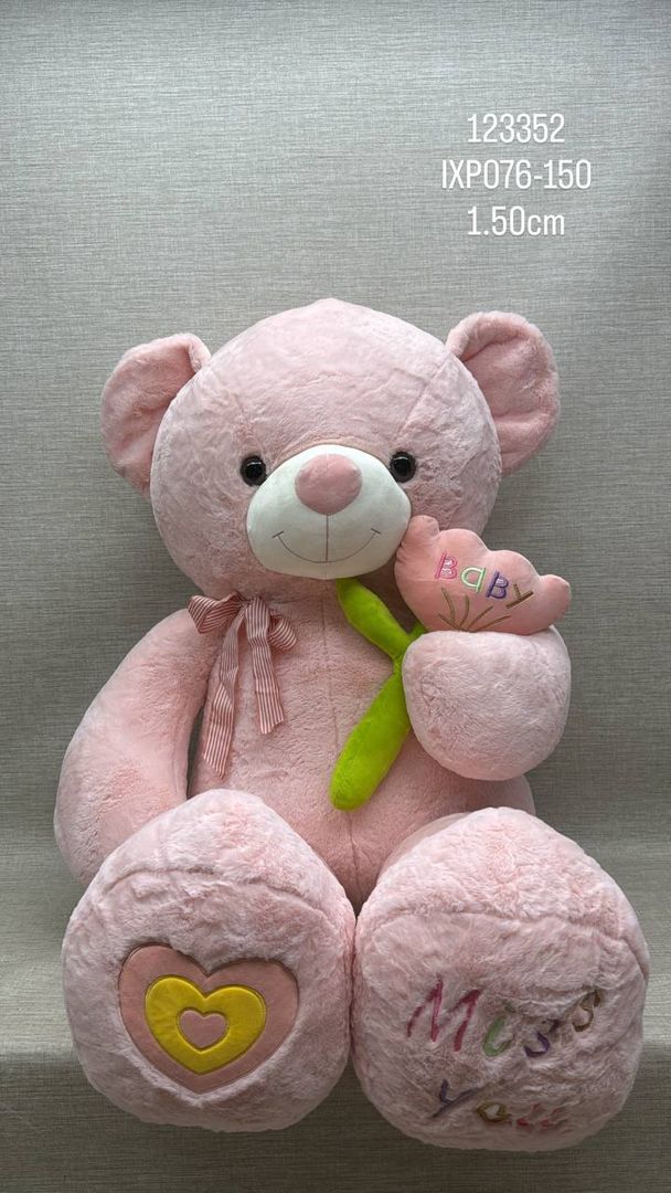 OSO PATAS LARGAS CON TULIPÁN 1.50 CM