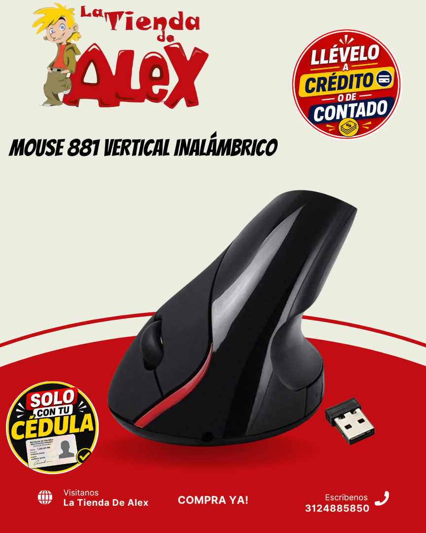 MOUSE 881 VERTICAL INALÁMBRICO