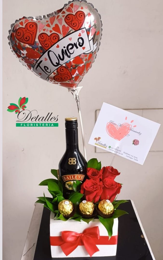  caja blanca con baileys