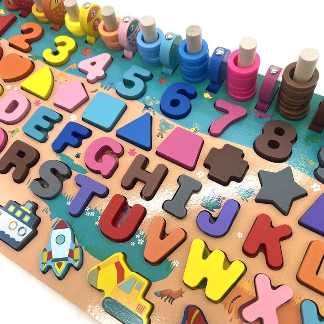 Tablero Didáctico Juego Madera Niños Montessori