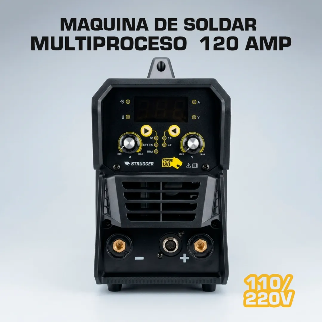 MAQUINA DE SOLDAR MULTIPROCESO  120 AMP STRUGGER 110/220V