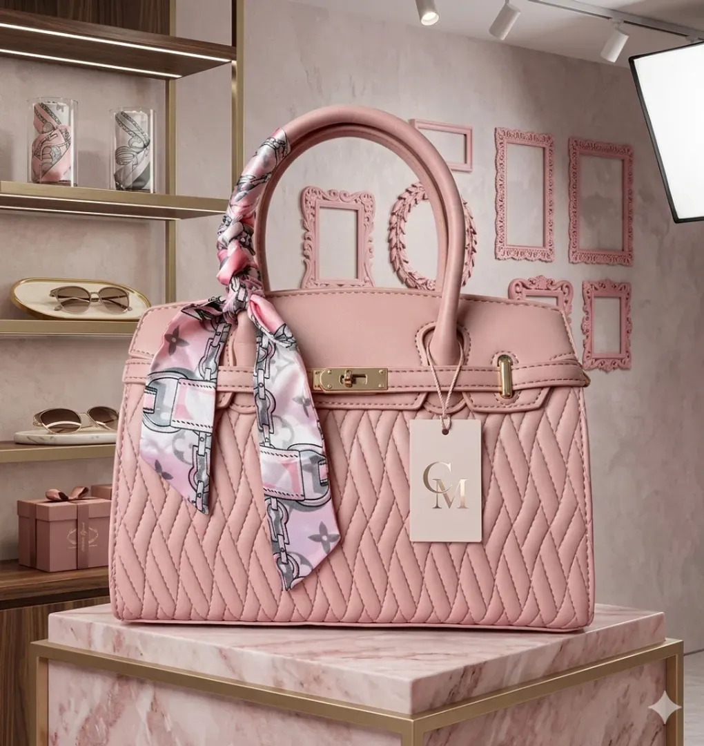 Bolso elegante Grande con pañoleta Importado
