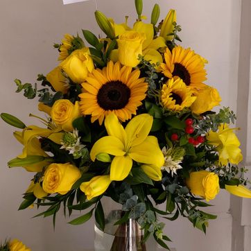 Imagen del producto jarrón en amarillos