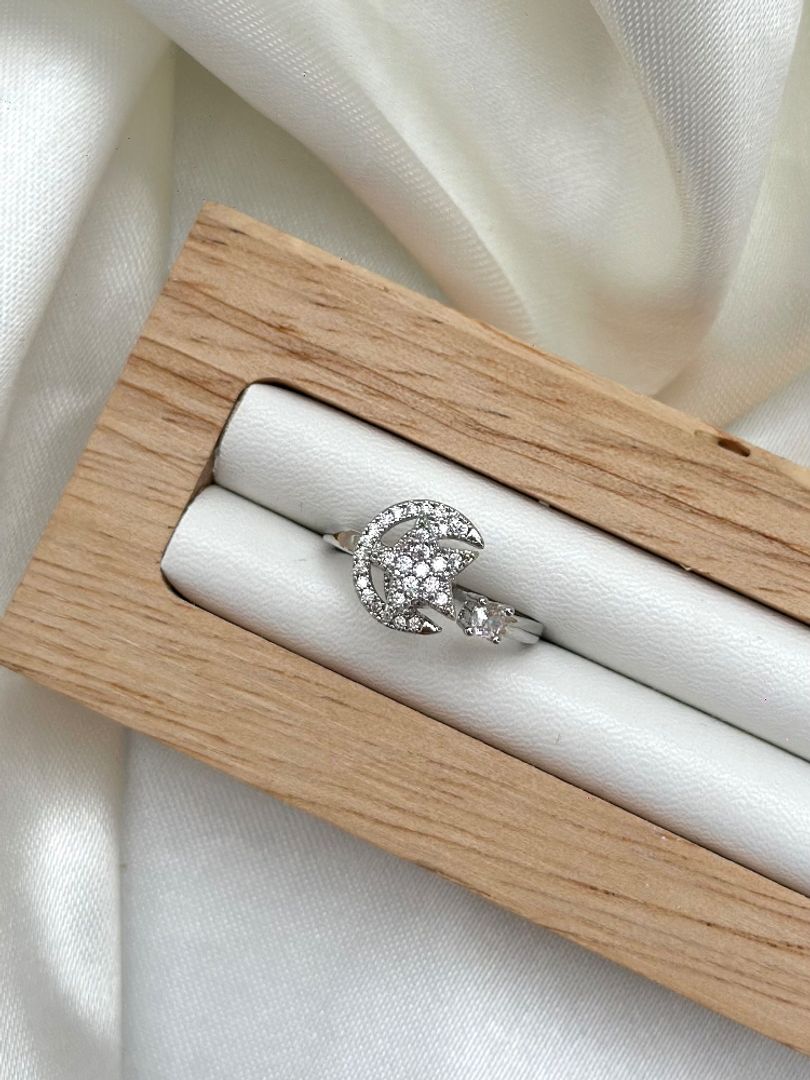 Anillo luna estrella giratorio 