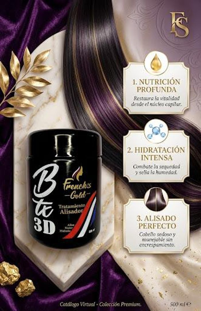 FRENCHS GOLD BOTOX CAPILAR TRATAMIENTO ALISADOR  500 ML