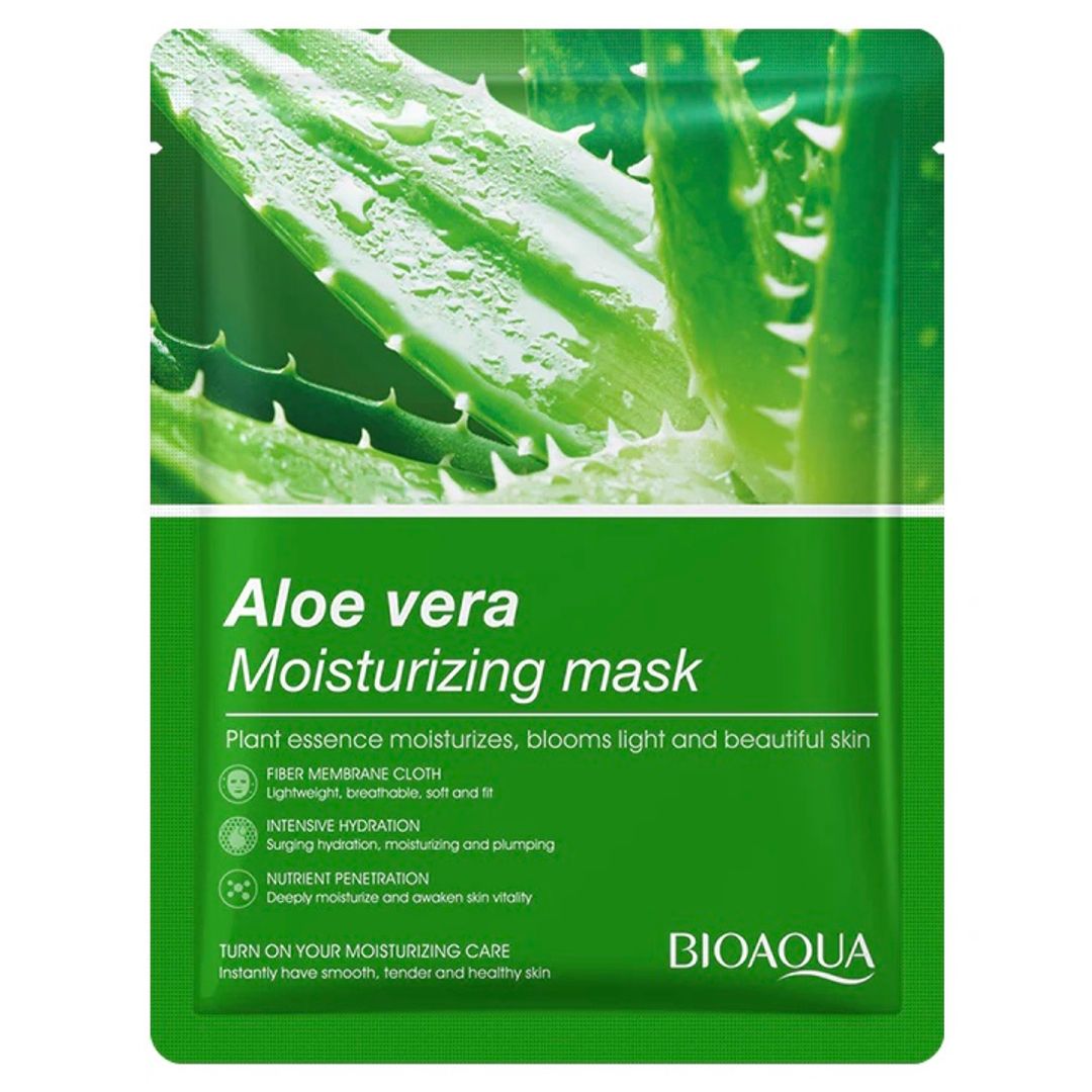MASCARILLA FACIAL EN VELO ALOE VERA BIOAQUA 
