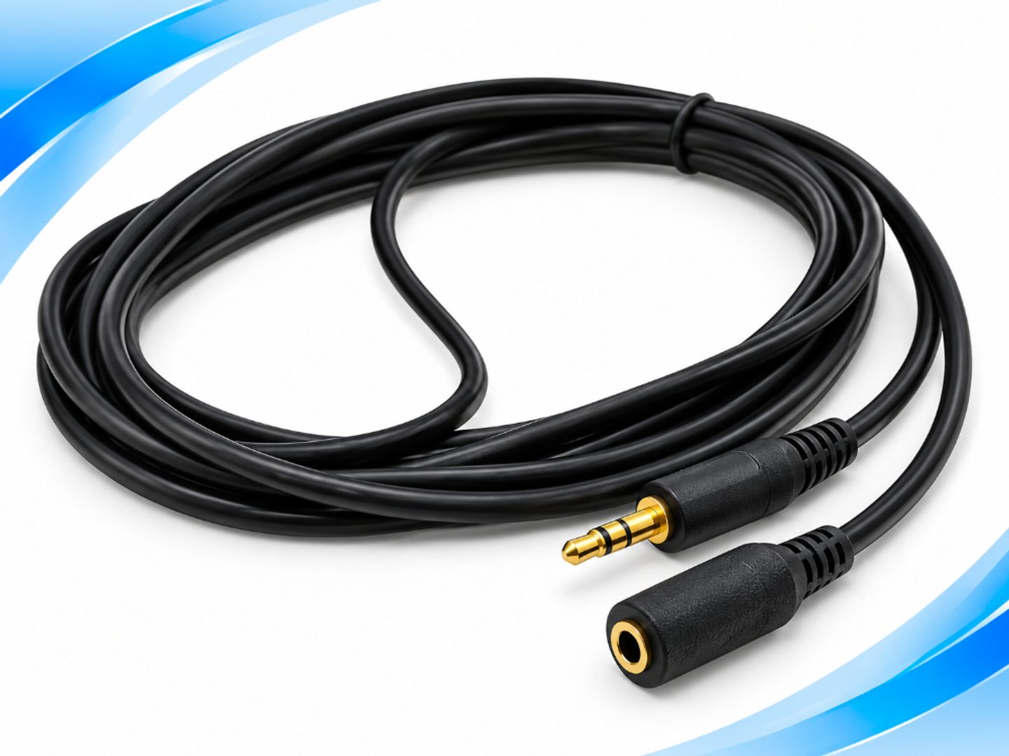 CABLE DE EXTENSIÓN DE AUDIO AUXILIAR 3,5 MM – MACHO A HEMBRA