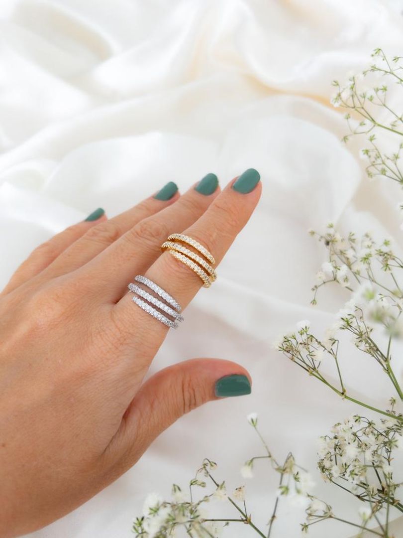 ANILLO 3 LINEAS CIRCONES