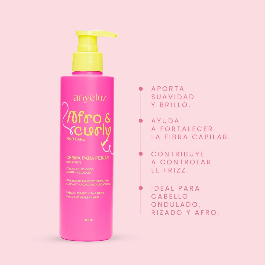 Crema para peinar afro y curly 