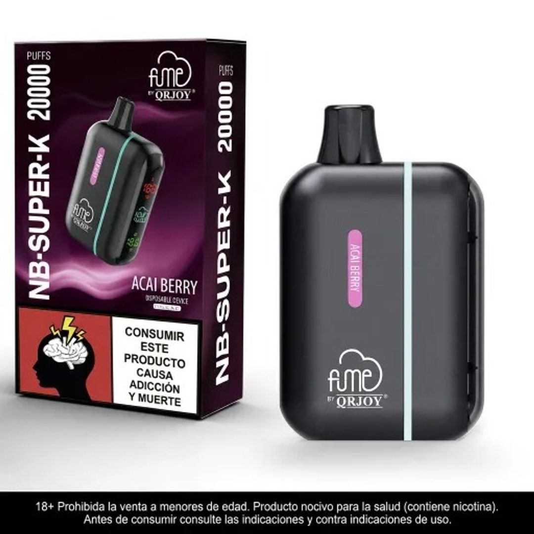 Fume Kit Nb Super K Acai Berry - Bateria Y Pod 20.000 Puffs