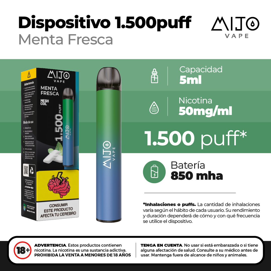 Mijo Menta Fresca 1500 Puffs