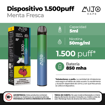 Imagen del producto Mijo Menta Fresca 1500 Puffs