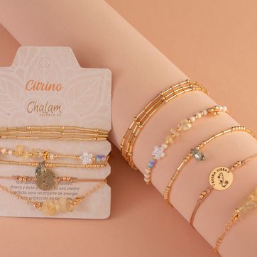 Juego de Pulseras Piedras Naturales: Citrino - imagen 1