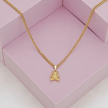 Imagen del producto Cadena cubana y dije osito 