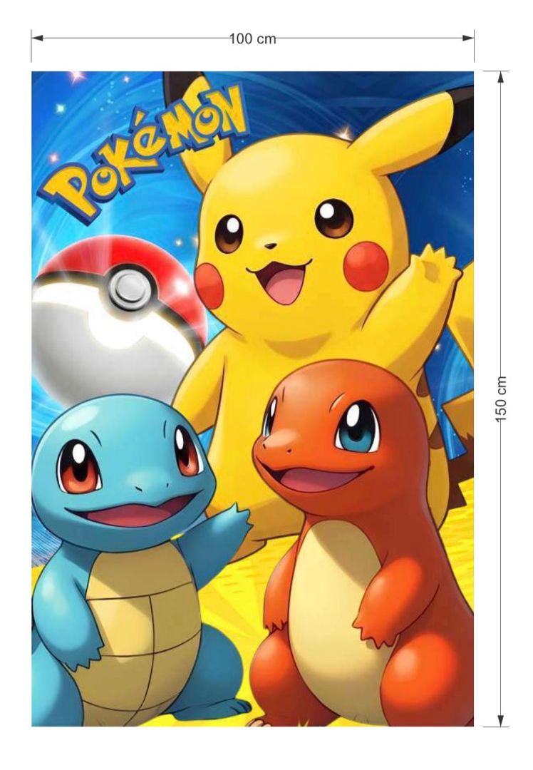 FONDO EN TELA 1 x 1.50 CM POKEMON