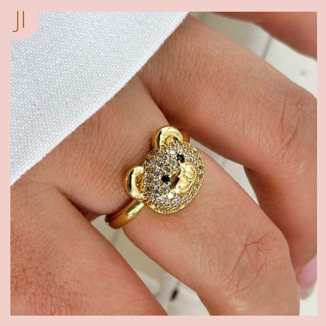 Lindos Anillos Ositos Micro circones Cristal