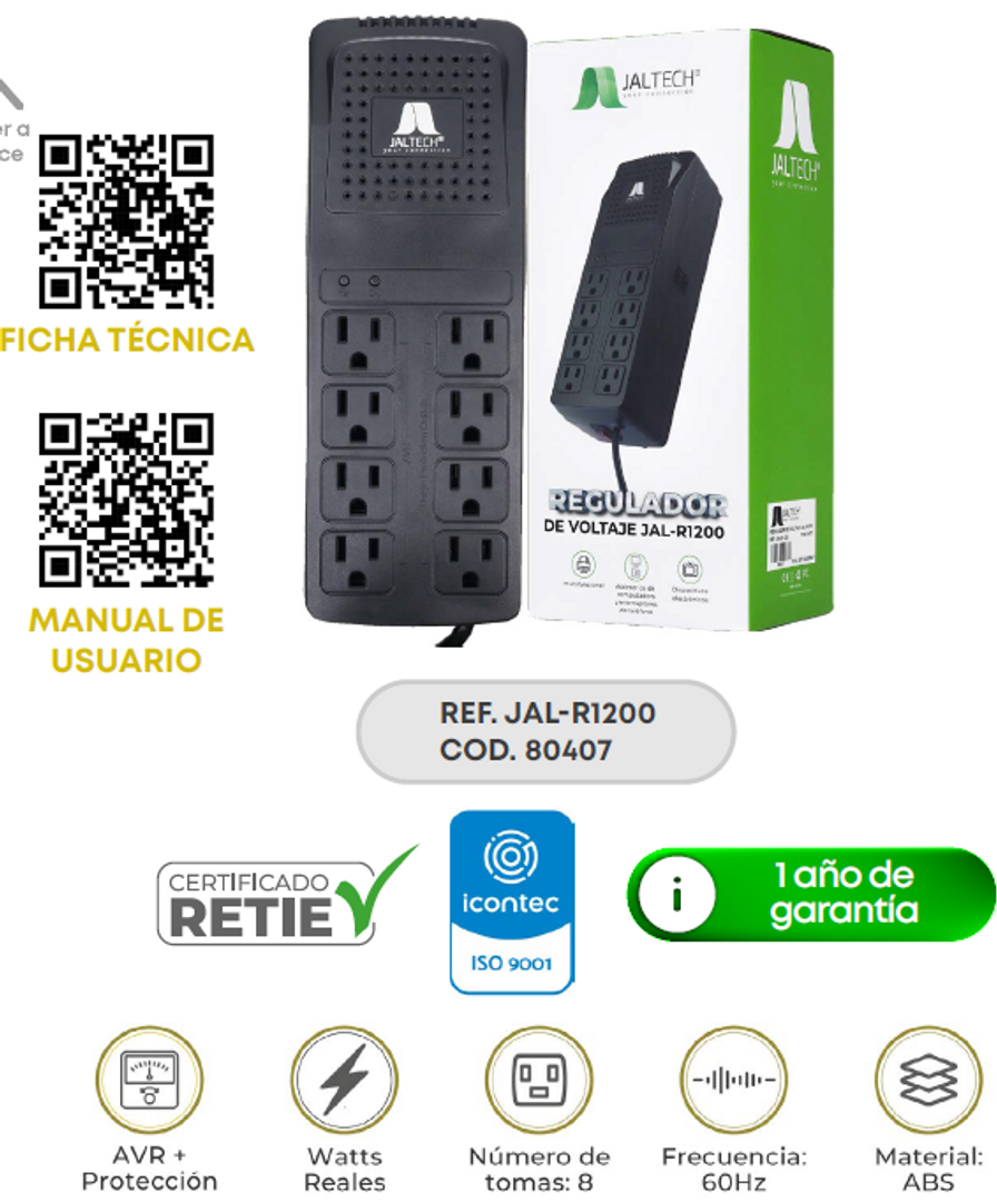 REGULADOR DE VOLTAJE JAL-R1200