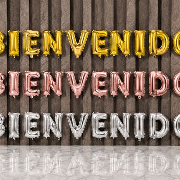 Imagen del producto GLOBO METALIZADO LETRA x LETRA BIENVENIDOS 16' SURTIDO