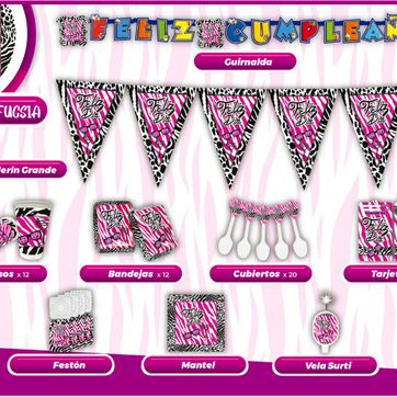 Imagen del producto DECORACIÓN CEBRA FUCSIA 