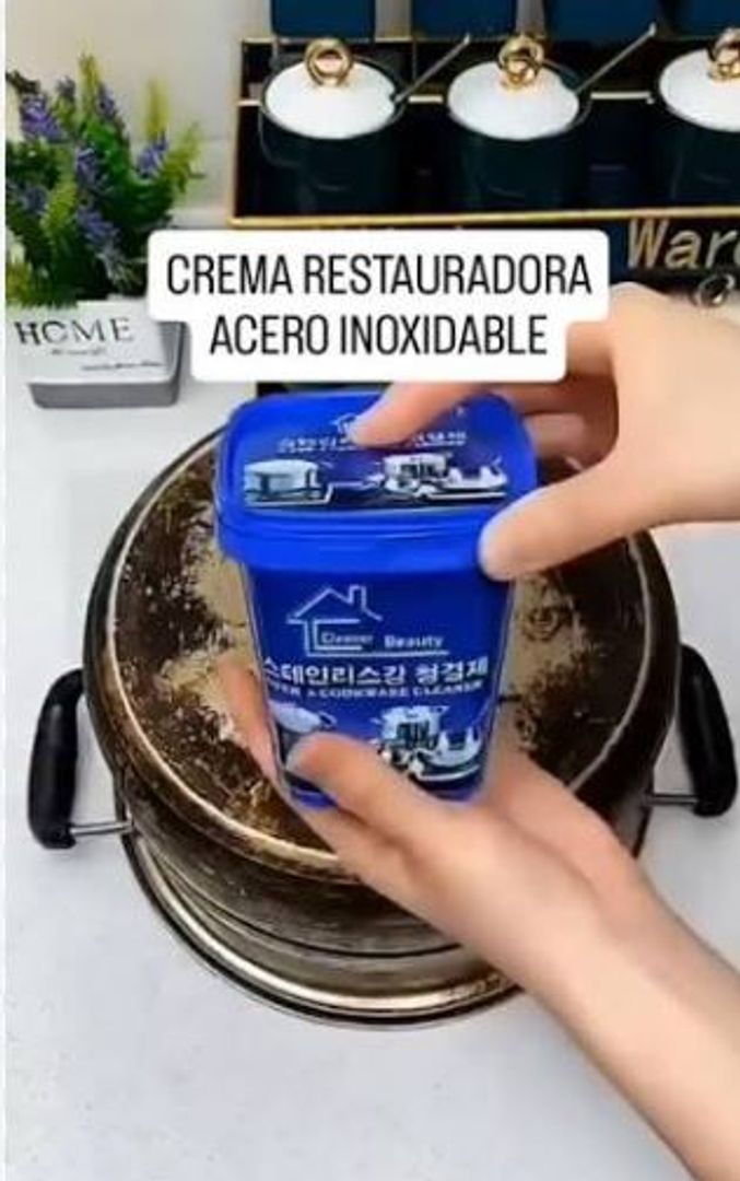 Crema limpiadora acero inoxidable