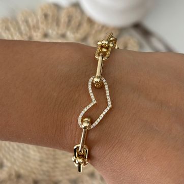 Imagen del producto Pulsera corazón circones 