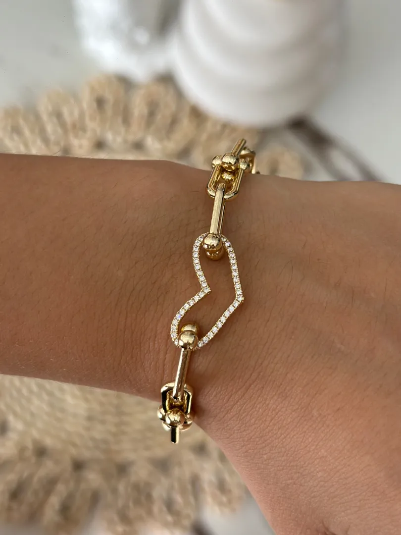 Pulsera corazón circones 