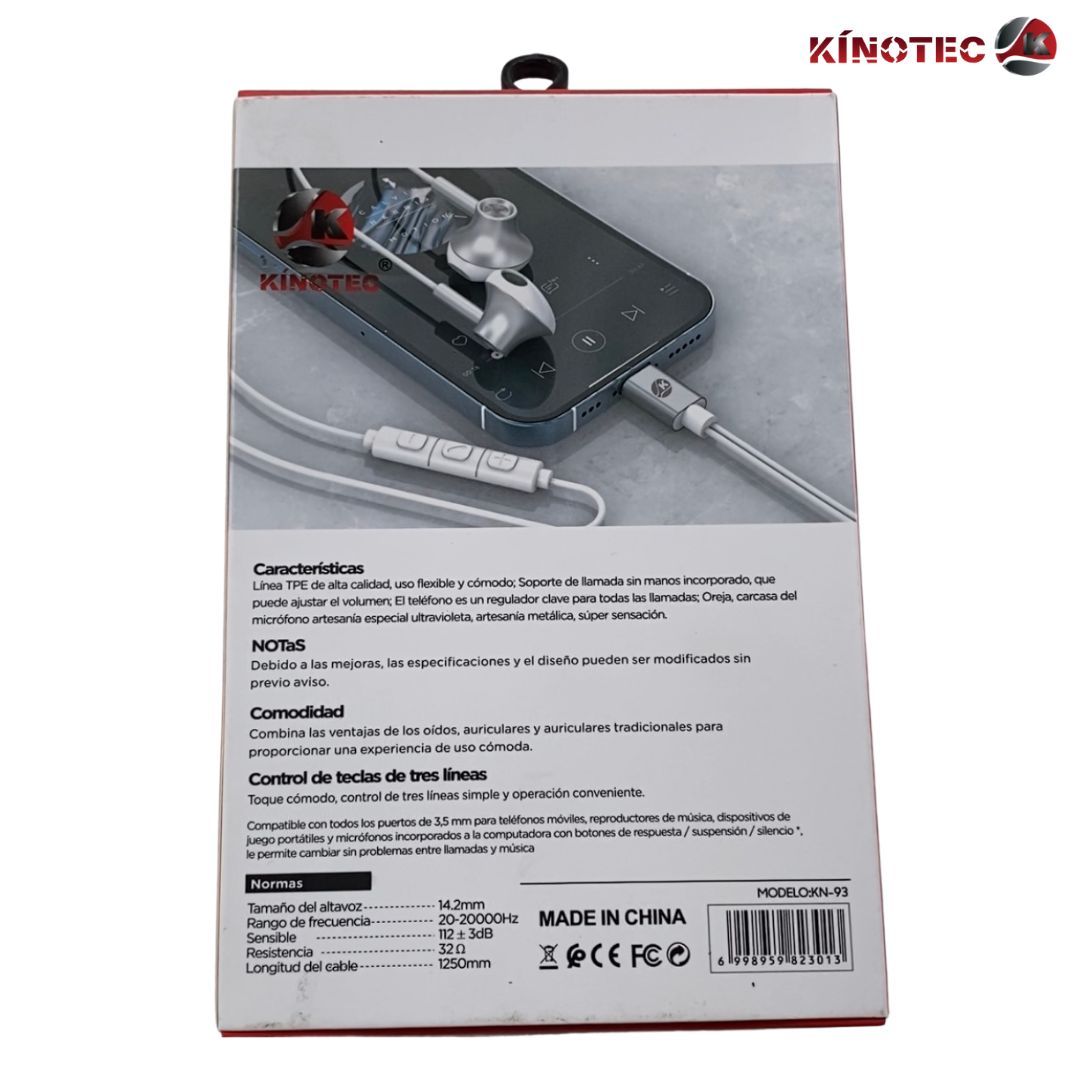 Audífonos Kinotec KN-93