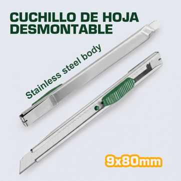 Imagen del producto EXACTO METALICO 14CM CON CUCHILLAS DE 9X80MM CON BLOQUEO