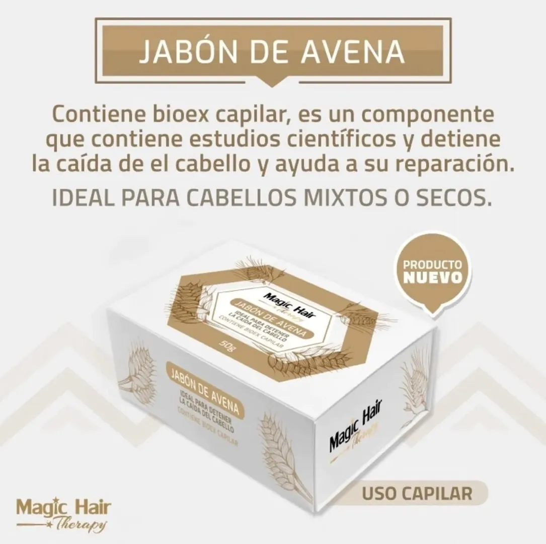 Jabón De Avena Para Cabello Graso Magic Hair